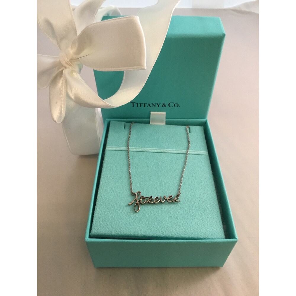 Tiffany & Co Paloma Picasso Sterling FOREVER Graffiti Pendant Necklace w/Box